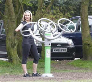 Jennifer Ellison working out in Liverpool April 14, 2011 