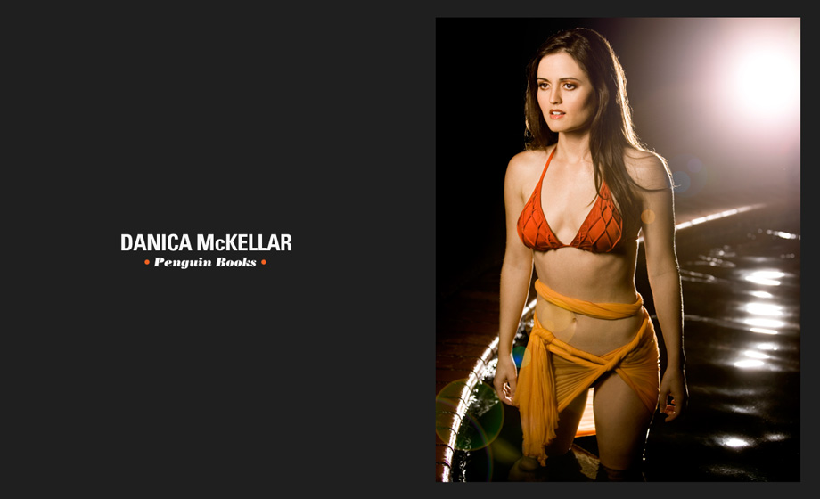 Danica McKellar in a bikini