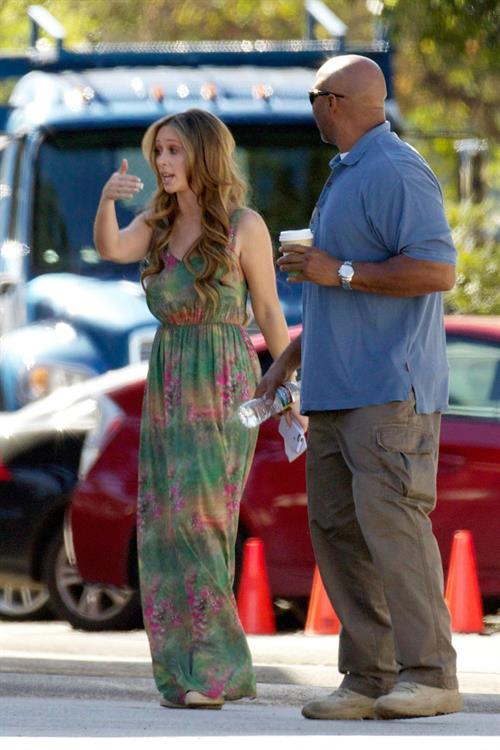Jennifer Love Hewitt on the set of The Client List in Sherman Oaks February 1, 2013 