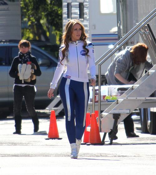 Jennifer Love Hewitt On the set of The Client List in Los Angeles January 4, 2013 