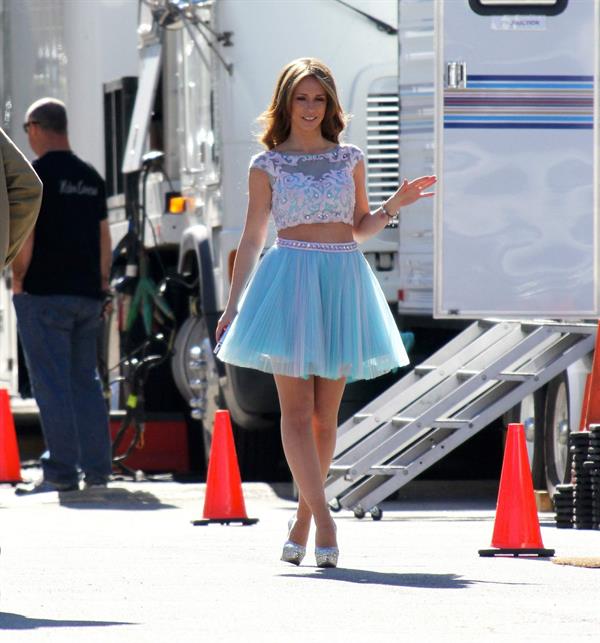 Jennifer Love Hewitt On the set of The Client List in Los Angeles January 4, 2013 