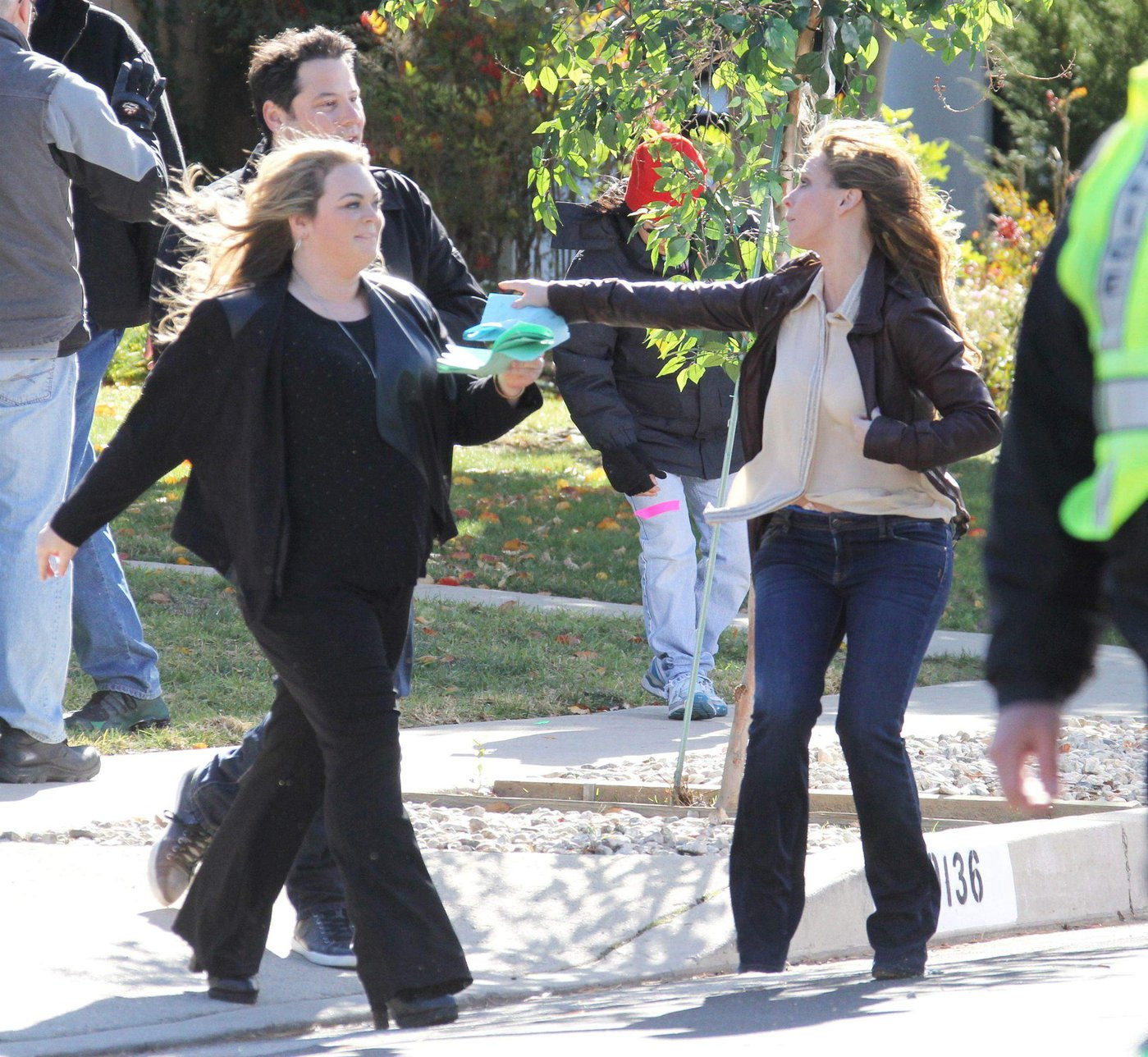 Jennifer Love Hewitt filming The Client List and really getting into character in between takes. January 10, 2013 