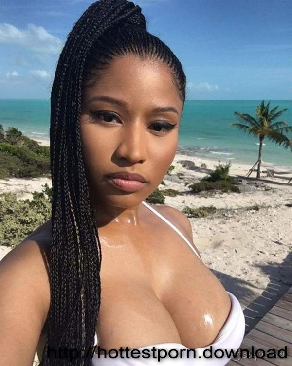 Nicki Minaj in a bikini taking a selfie