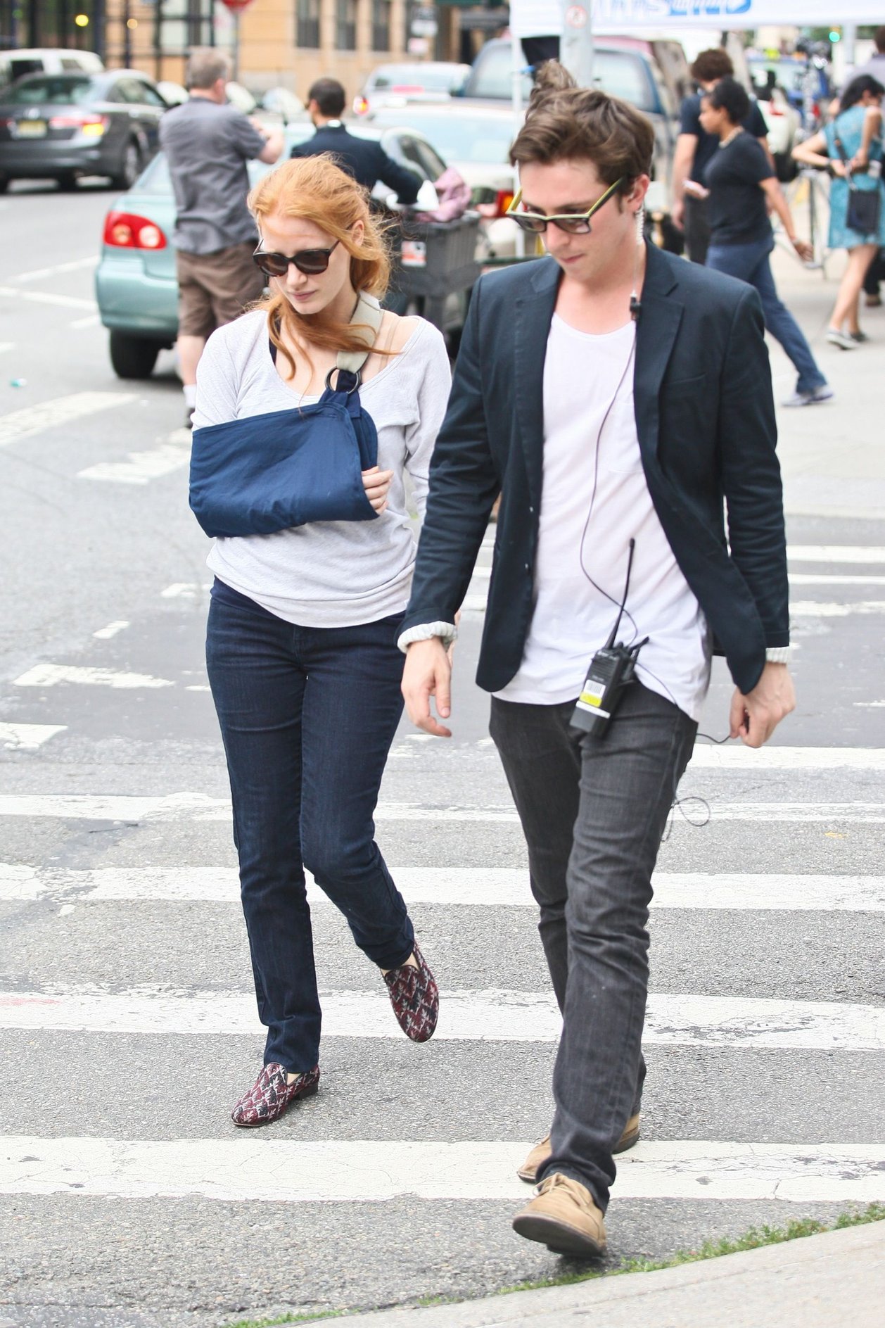 Jessica Chastain Pictures Jessica Chastain - The set of The Disappearance of Eleanor Rigby in New York City (13 Jul 2012)