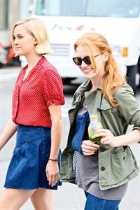 Jessica Chastain - The set of  The Disappearance of Eleanor Rigby  in New York City (13 Jul 2012)