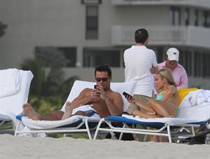 Joanna Krupa bikini candids on the beach in Miami 1/1/13 