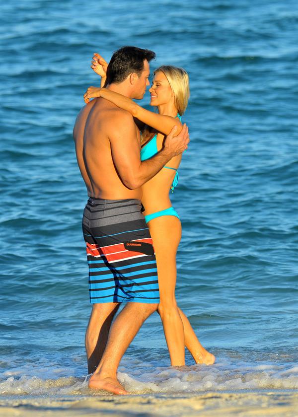 Joanna Krupa bikini candids on the beach in Miami 11/3/12