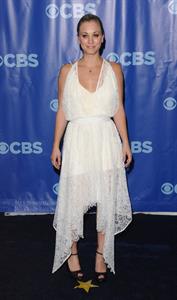 Kaley Cuoco CBS Upfront at the tent at Lincoln Center on May 18, 2011 