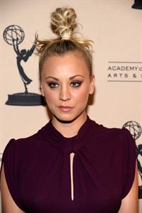 Kaley Cuoco attending the Academy of Television Arts Sciences at Leonard H Goldenson Theatre on February 18, 2010 