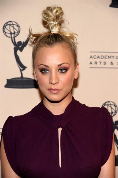 Kaley Cuoco attending the Academy of Television Arts Sciences at Leonard H Goldenson Theatre on February 18, 2010 