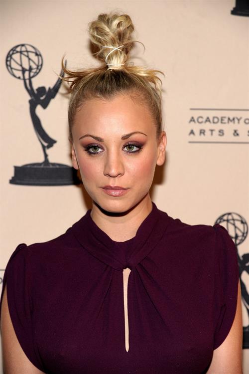 Kaley Cuoco attending the Academy of Television Arts Sciences at Leonard H Goldenson Theatre on February 18, 2010 
