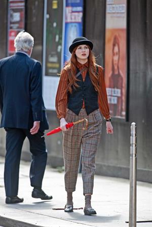 Karen Gillan - Set of 'Not Another Happy Ending' - July 30, 2012