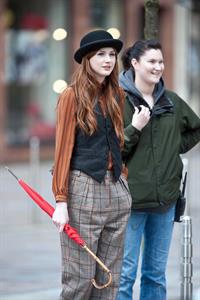 Karen Gillan - Set of 'Not Another Happy Ending' - July 30, 2012