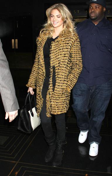 Kate Upton arrives at Late Night with Jimmy Fallon in NYC on February 25, 2013