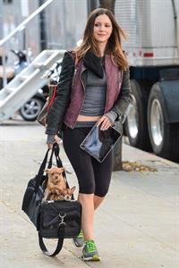 Katharine McPhee on the set of 'Smash' in the East Village on September 25, 2012