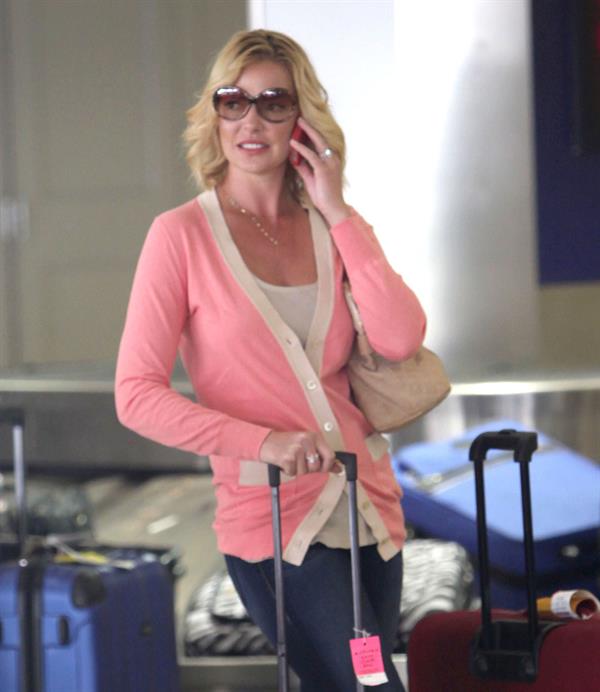 Katherine Heigl arriving on a flight at LAX airport October 4, 2012