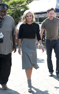 Katherine Jenkins Visits  Extra  at Universal Studios Hollywood in Los Angeles  Oct. 2, 2013 