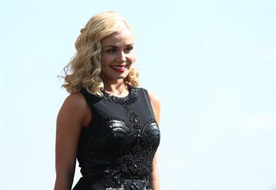 Katherine Jenkins Sings National Anthem during Grand National Day at Aintree Racecourse - Liverpool, Apr. 6, 2013 