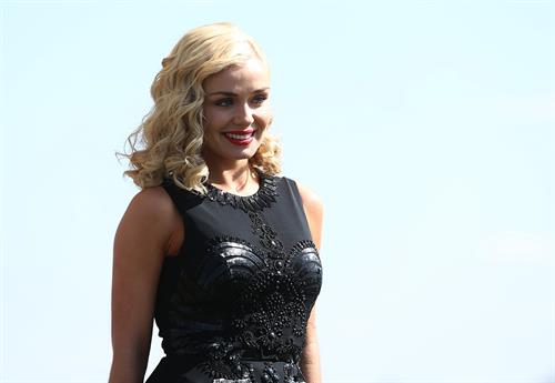 Katherine Jenkins Sings National Anthem during Grand National Day at Aintree Racecourse - Liverpool, Apr. 6, 2013 