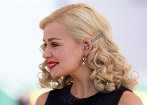 Katherine Jenkins Sings National Anthem during Grand National Day at Aintree Racecourse - Liverpool, Apr. 6, 2013 