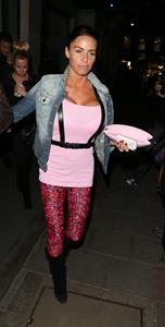 Katie Price Leaving dinner with friends at the Mayfair Restaurant in Los Angeles (November 14, 2012) 