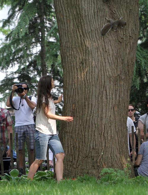 Katie Holmes Films  Mania Days  in Washington Square Park (May 21, 2013) 