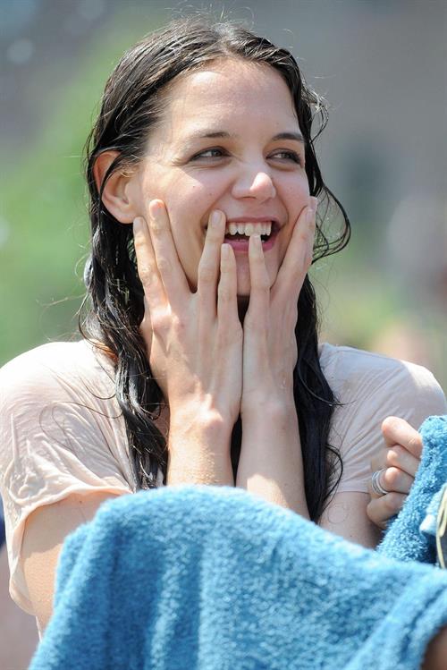 Katie Holmes Films  Mania Days  in Washington Square Park (May 21, 2013) 