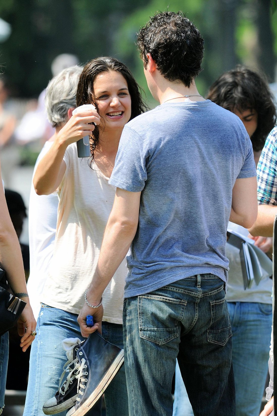 Katie Holmes Films  Mania Days  in Washington Square Park (May 21, 2013) 