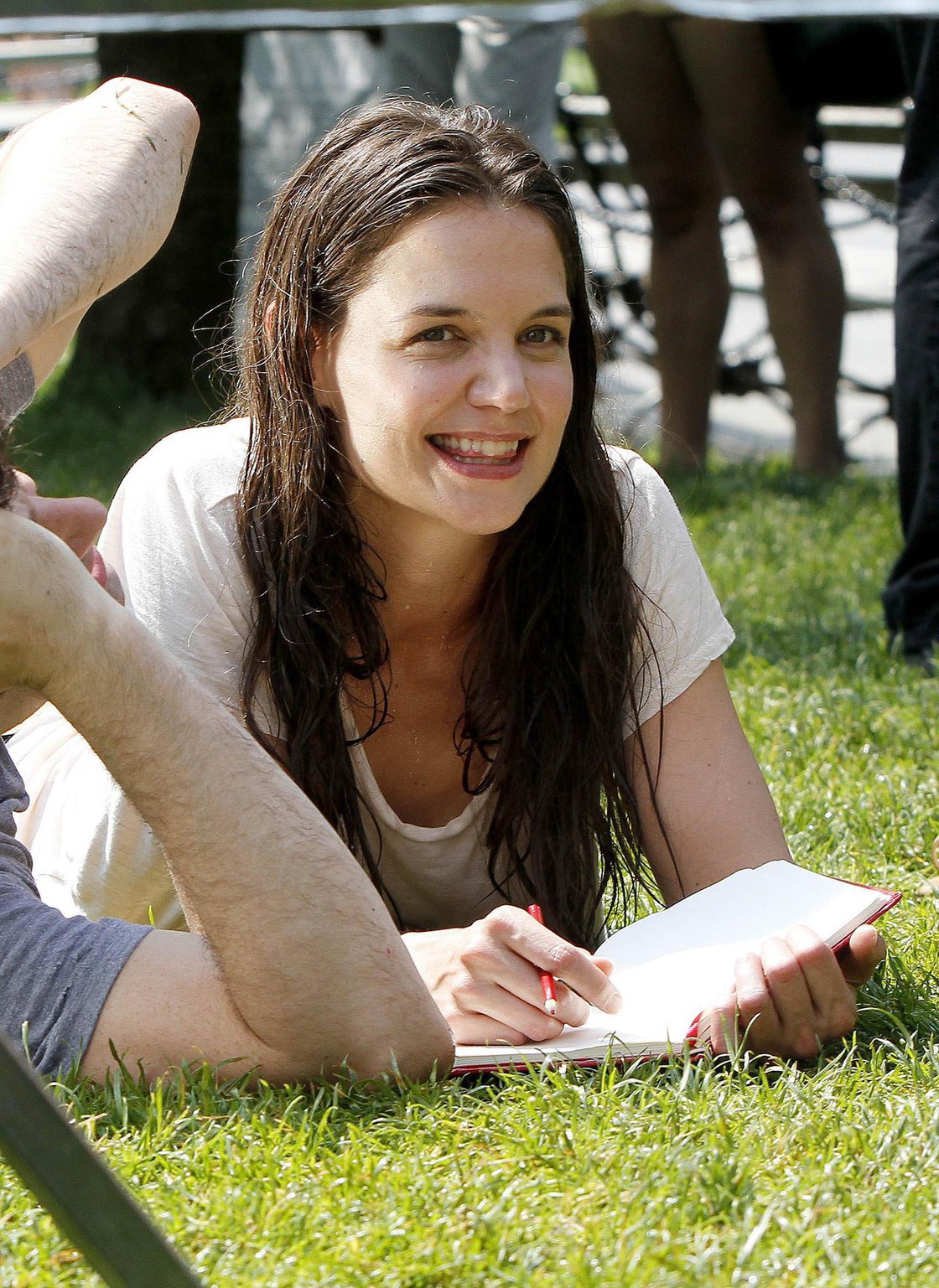Katie Holmes Films  Mania Days  in Washington Square Park (May 21, 2013) 