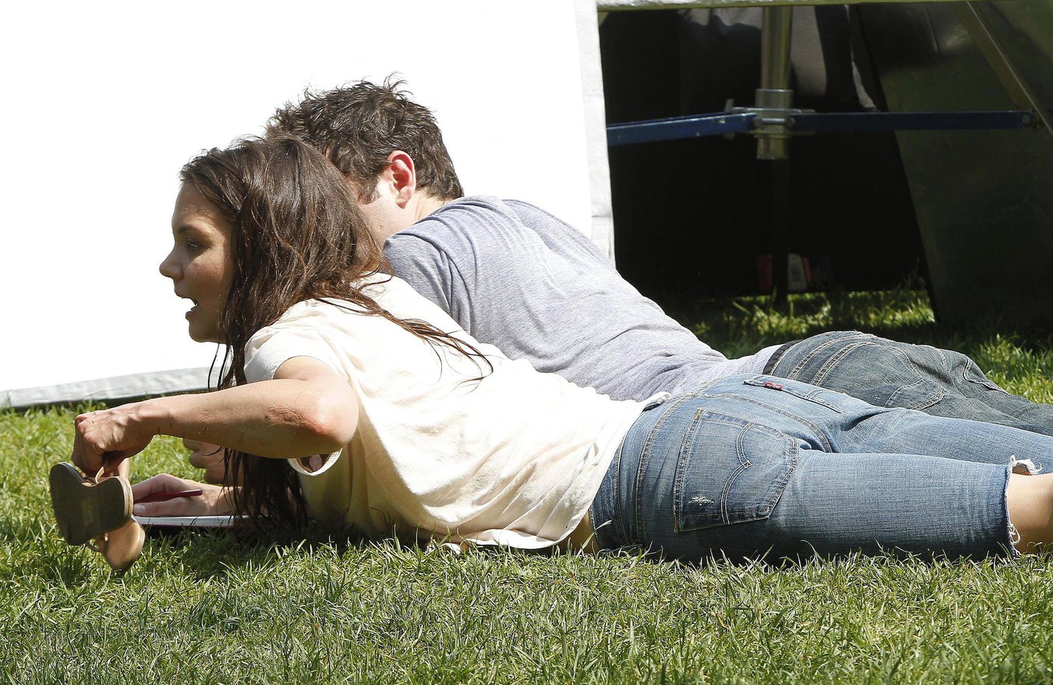 Katie Holmes Films  Mania Days  in Washington Square Park (May 21, 2013) 