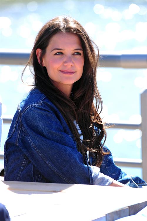 Katie Holmes At Pier 84 to Celebrate Hellmann`s 100th birthday At an Event Benefiting Feeding America 