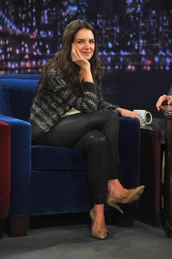 Katie Holmes Late Night with Jimmy Fallon in New York 11/15/12 