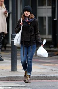 Keira Knightley out and about in London 2/25/13 
