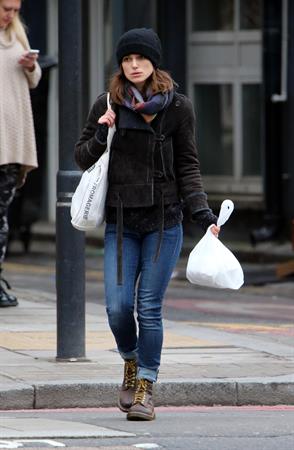 Keira Knightley out and about in London 2/25/13 