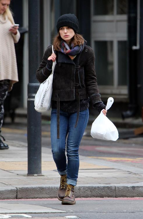 Keira Knightley out and about in London 2/25/13 