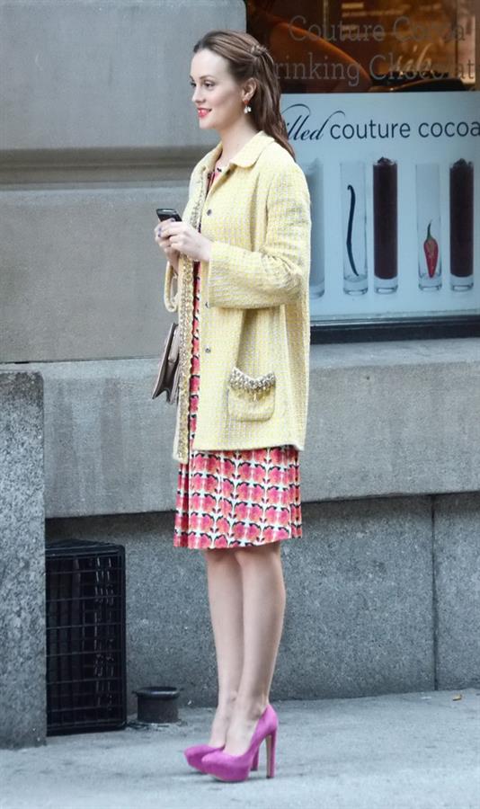 Leighton Meester - On the set of Gossip Girl in New York - August 28, 2012