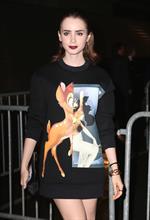 Lily Collins Givenchy Show Fashion Week 9/29/13