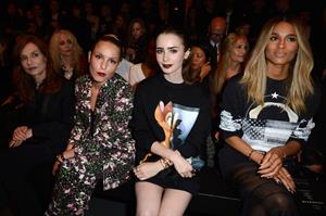Lily Collins Givenchy Show Fashion Week 9/29/13