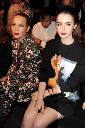 Lily Collins Givenchy Show Fashion Week 9/29/13