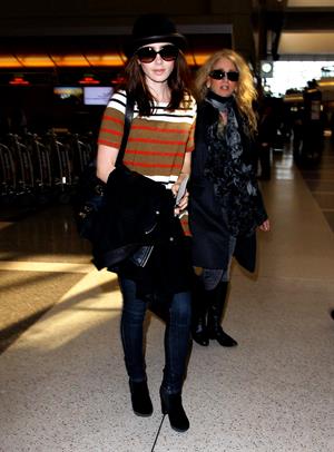 Lily Collins LAX airport in Los Angeles, March 4, 2013 