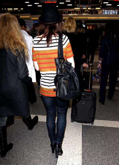 Lily Collins LAX airport in Los Angeles, March 4, 2013 