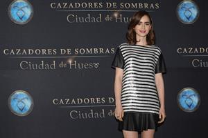 Lily Collins  City of Bones  Mexico Photcall 8/26/13  