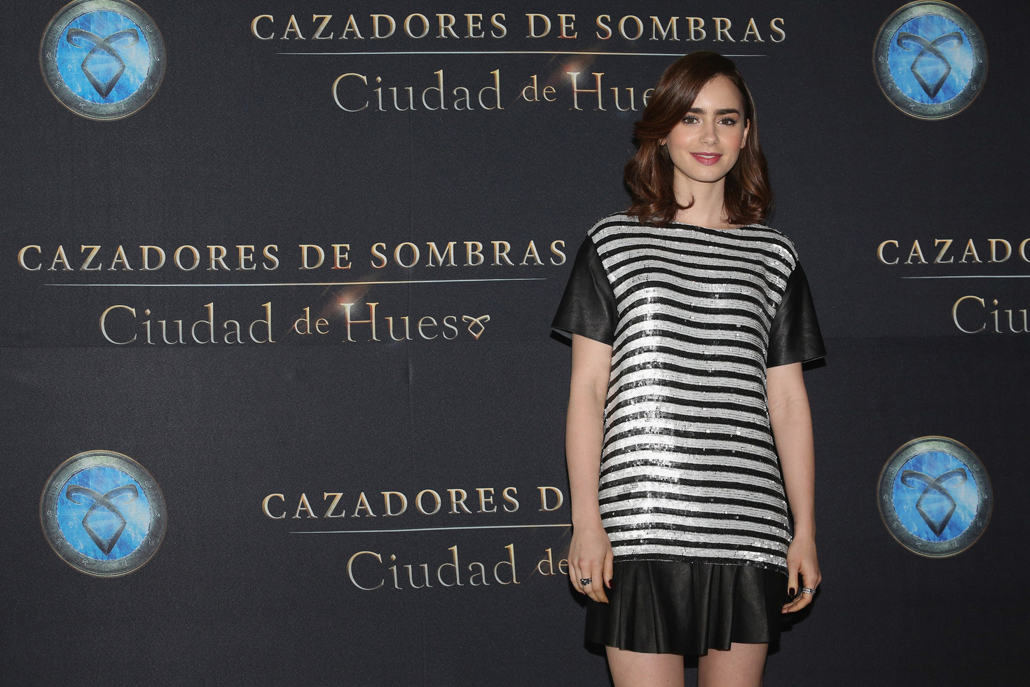 Lily Collins  City of Bones  Mexico Photcall 8/26/13  