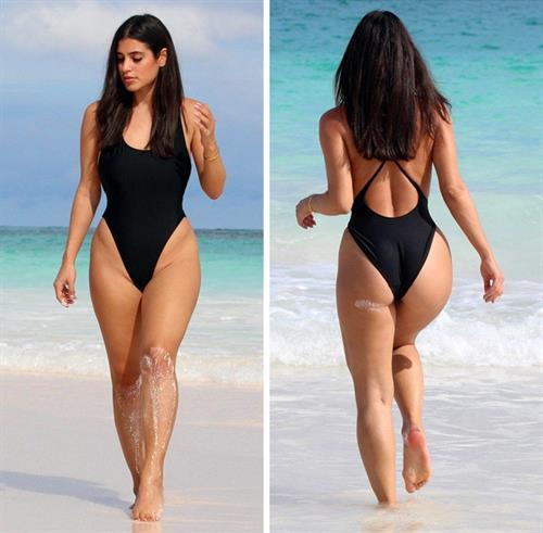 Nicole Isaacs in a bikini