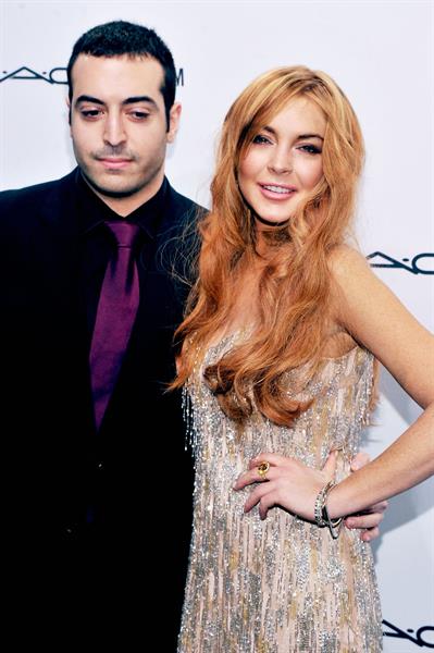 Lindsay Lohan amfAR New York Gala To Kick Off Fall 2013 Fashion Week on February 6, 2013