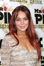 Lindsay Lohan Mr. Pink Ginseng Drink Launch Party in beverly Hills 10/11/12 