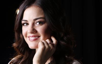Lucy Hale posing for Carlo Allegri portraits in New York City - November 20, 2012 