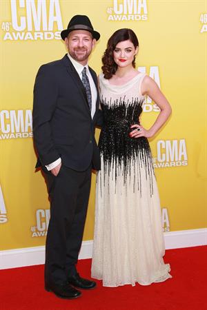 Lucy Hale 46th annual CMA awards in Nashville 11/1/12