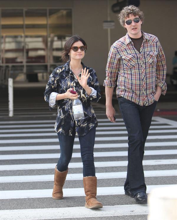 Lucy Hale arriving at LAX