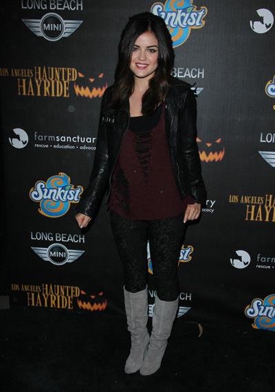 Lucy Hale 4th annual Haunted Hayride LA 10/7/12 